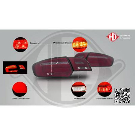 Kit fanalino posteriore Audi A3 03-08 (Cod. D-1031496)