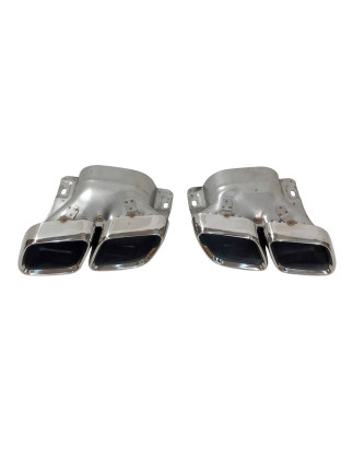 Terminali Di Uscita Di Scarico Mercedes W205 2019 Chrome (Cod. E-SIL0112)