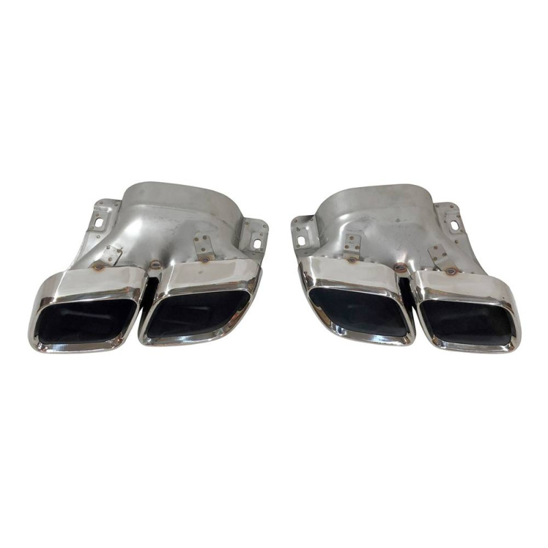 Terminali Di Uscita Di Scarico Mercedes W205 2019 Chrome (Cod. E-SIL0112)