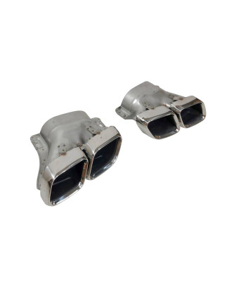 Terminali Di Uscita Di Scarico Mercedes W205 2019 Chrome (Cod. E-SIL0112)