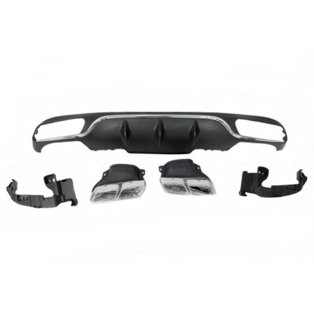 Diffusore Posteriore Mercedes W213 4 porte/ Station Wagon look AMG E63 ABS (Cod. E-TCM3956)