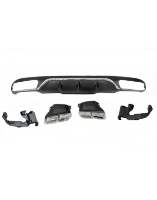 Diffusore Posteriore Mercedes W213 4 porte/ Station Wagon look AMG E63 ABS (Cod. E-TCM3956)