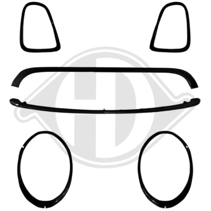 Set Covers plastiche paraurti BMW Mini R55/56/57/58/59 06-16 (Cod. D-1206144)