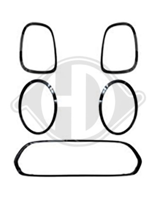 Set Covers plastiche paraurti BMW Mini F55/56/57 13-21 (Cod. D-1208144)