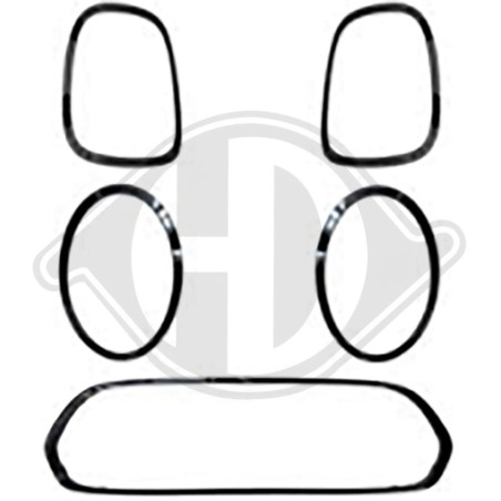 Set Covers plastiche paraurti BMW Mini F55/56/57 13-21 (Cod. D-1208144)