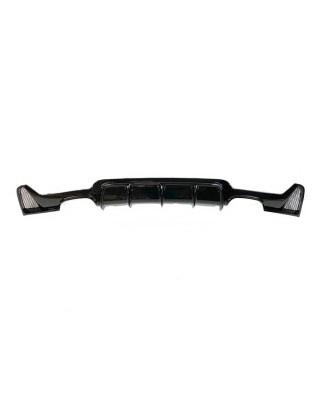 Diffusore Posteriore BMW F32 / F33 / F36 Look M Performance 2 Uscite Doppio Nero lucido (Cod. E-TCBF