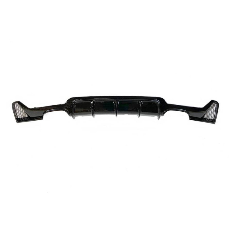 Diffusore Posteriore BMW F32 / F33 / F36 Look M Performance 2 Uscite Doppio Nero lucido (Cod. E-TCBF
