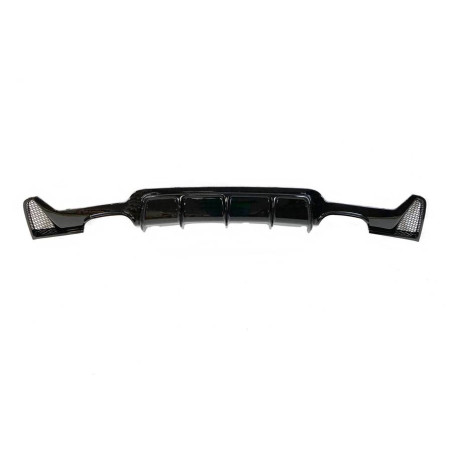 Diffusore Posteriore BMW F32 / F33 / F36 Look M Performance 2 Uscite Doppio Nero lucido (Cod. E-TCBF