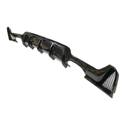 Diffusore Posteriore BMW F32 / F33 / F36 Look M Performance 2 Uscite Doppio Nero lucido (Cod. E-TCBF