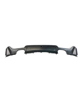 Diffusore Posteriore BMW F32 / F33 / F36 Look M Performance 2 Uscite Doppio Nero lucido (Cod. E-TCBF