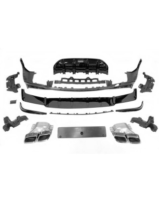Diffusore Posteriore Mercedes X253 GLC 2020+ look AMG GLC63 (Cod. E-TCM0285)