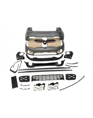 Kit estetico Volkswagen Golf 8  3/5 2019-2023 Porte Look GTI 2 Scarico (Cod. E-TCW7058)