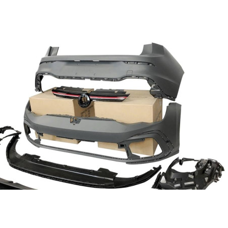 Kit estetico Volkswagen Golf 8  3/5 2019-2023 Porte Look GTI 2 Scarico (Cod. E-TCW7058)