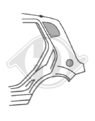Sponda laterale sinistra Ford Fiesta 02-05 (Cod. D-1404037)