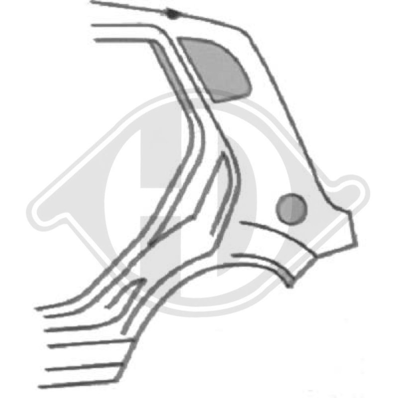 Sponda laterale sinistra Ford Fiesta 02-05 (Cod. D-1404037)