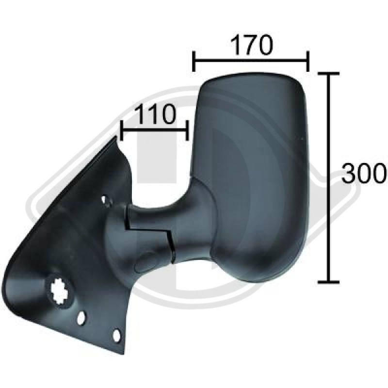 Specchio retrovisore esterno Ford Transit 00-06 (Cod. D-1454025)