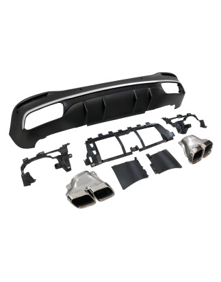 Diffusore Posteriore Mercedes W167 GLE 2020 Terminali (Cod. E-TCM0295)