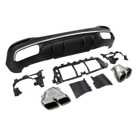Diffusore Posteriore Mercedes W167 GLE 2020 Terminali (Cod. E-TCM0295)