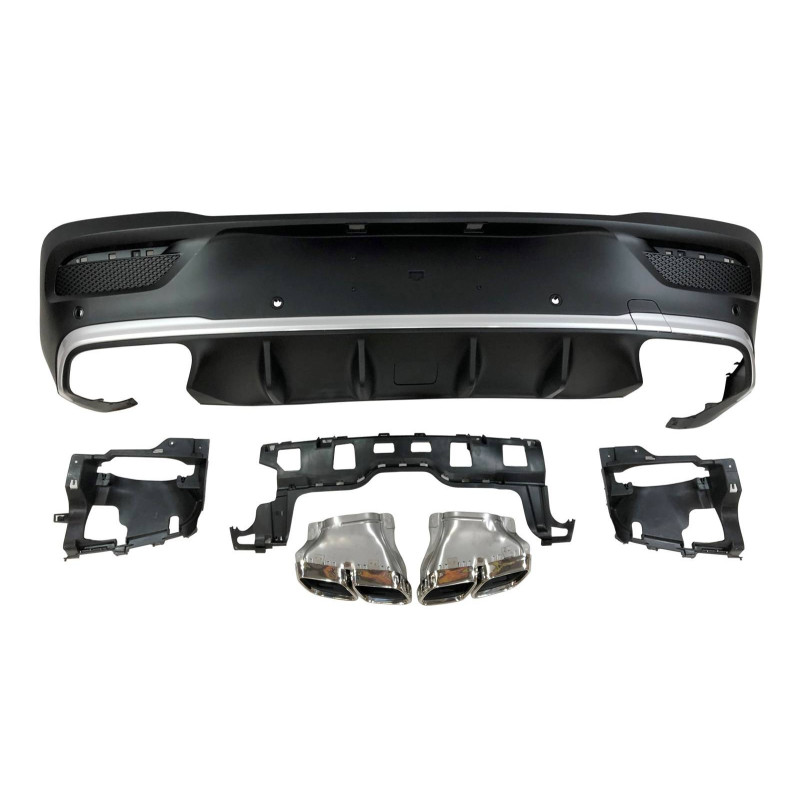 Diffusore Posteriore Mercedes C167 GLE 2020 Terminali (Cod. E-TCM0301)