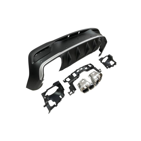 Diffusore Posteriore Mercedes C167 GLE 2020 Terminali (Cod. E-TCM0301)