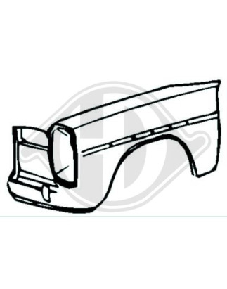 Parafango anteriore destro Mercedes W114/115 -8er 68-73 (Cod. D-1610006)