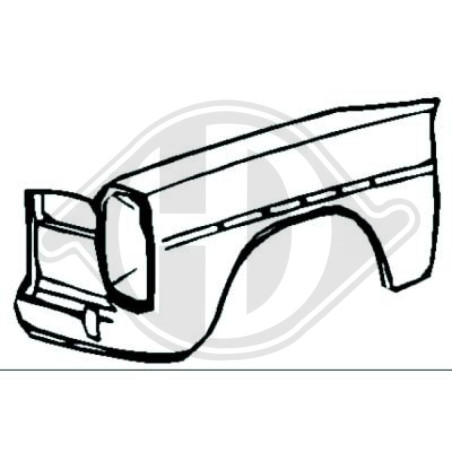 Parafango anteriore sinistro Mercedes W114/115 -8er 68-73 (Cod. D-1610007)