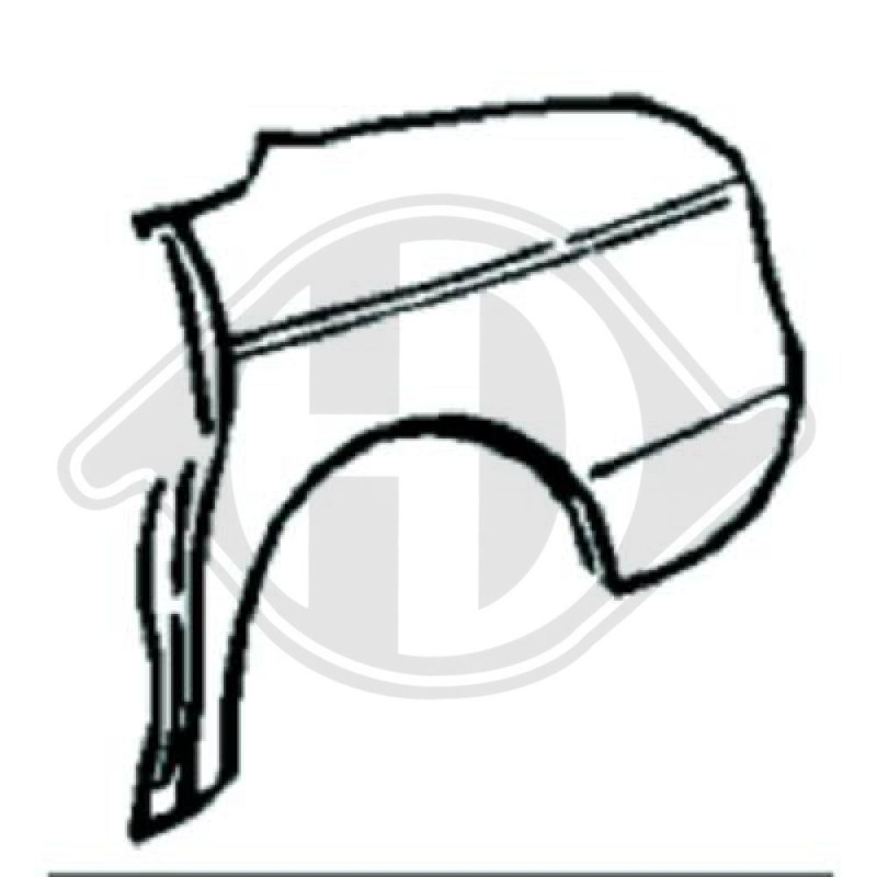 Modanatura decorativa/ protettiva Fiancata posteriore destra Mercedes 200-280E(W123) 76-84 (Cod. D-1