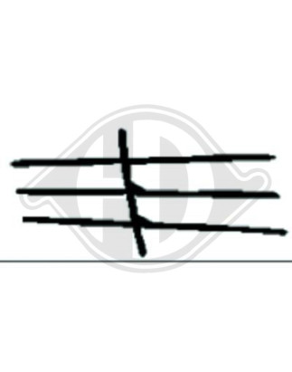 Modanatura decorativa / protettiva Griglia radiatore Mercedes 200-280E(W123) 76-84 (Cod. D-1611046)