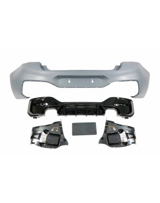 Paraurti Posteriore BMW F20 /F21 LCI 15-18 Look Performance 2 Uscite doppio Nero lucido (Cod. E-TCBF