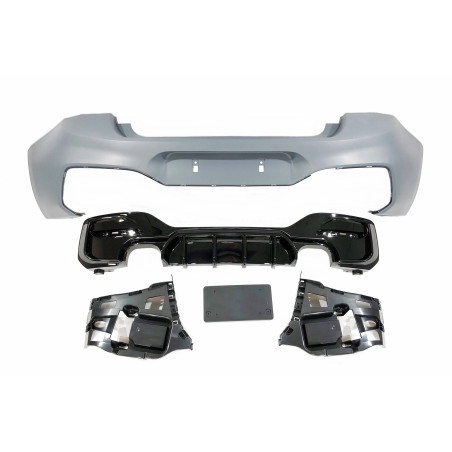 Paraurti Posteriore BMW F20 /F21 LCI 15-18 Look Performance 2 Uscite doppio Nero lucido (Cod. E-TCBF