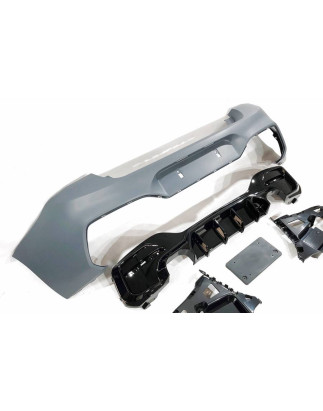 Paraurti Posteriore BMW F20 /F21 LCI 15-18 Look Performance 2 Uscite doppio Nero lucido (Cod. E-TCBF