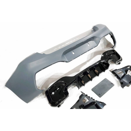 Paraurti Posteriore BMW F20 /F21 LCI 15-18 Look Performance 2 Uscite doppio Nero lucido (Cod. E-TCBF