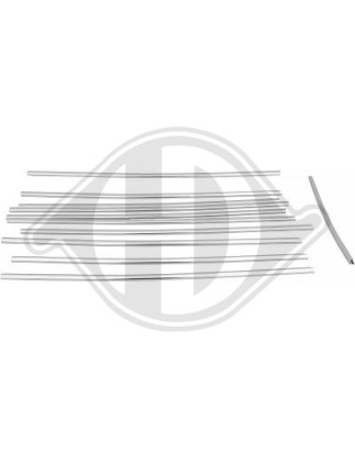 Kit modanature decorative/ protettive Griglia radiatore Mercedes classe E (W210) 95-99 (Cod. D-16140