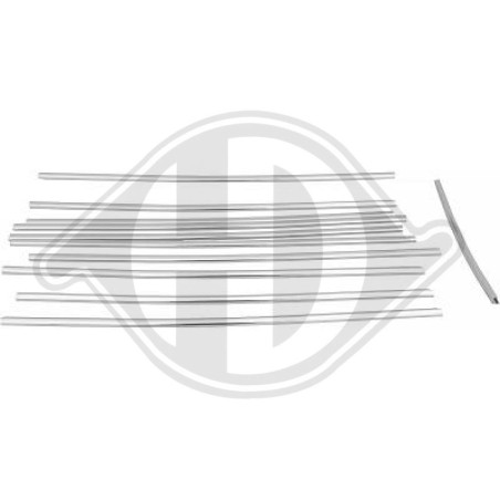 Kit modanature decorative/ protettive Griglia radiatore Mercedes classe E (W210) 95-99 (Cod. D-16140