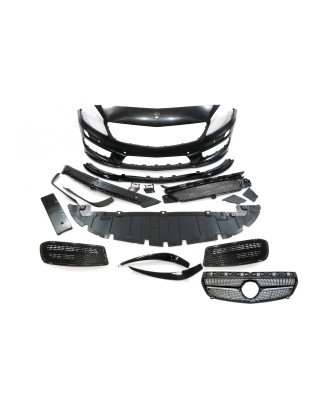 Paraurti Anteriore Mercedes W176 2012-2015 A45 Look AMG Sensori Griglia (Cod. E-TCM015610115)