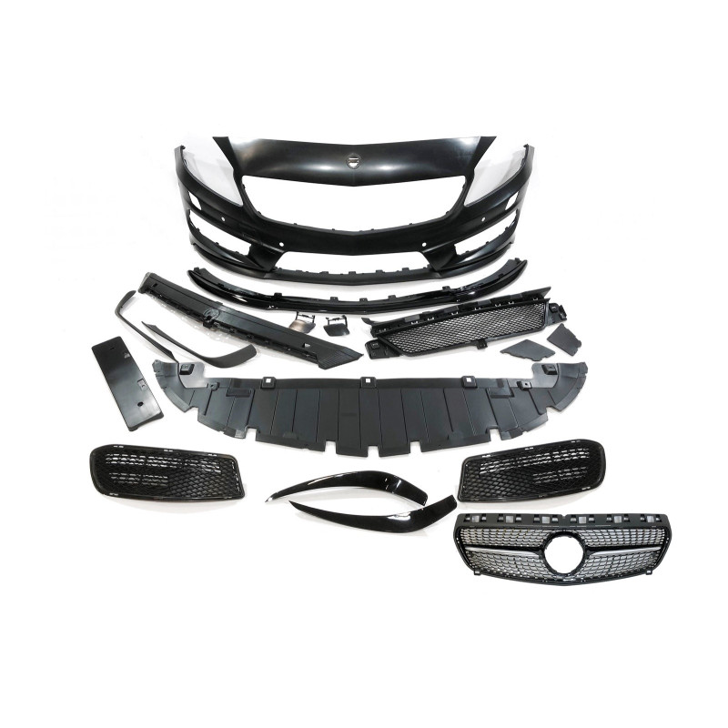 Paraurti Anteriore Mercedes W176 2012-2015 A45 Look AMG Sensori Griglia (Cod. E-TCM015610115)