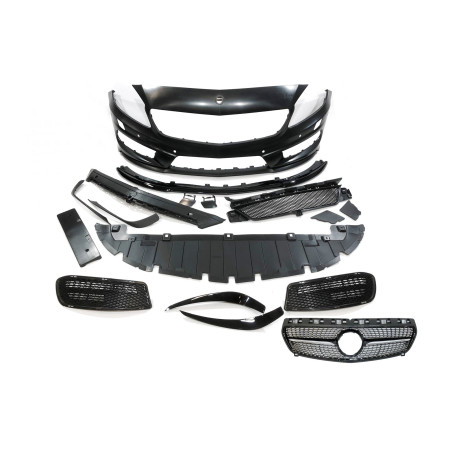 Paraurti Anteriore Mercedes W176 2012-2015 A45 Look AMG Sensori Griglia (Cod. E-TCM015610115)