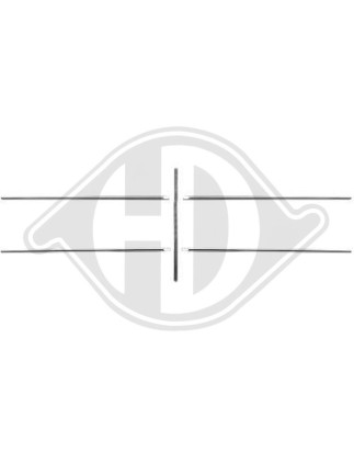 Modanatura decorativa / protettiva Griglia radiatore Mercedes 190E/D(W201) 82-93 (Cod. D-1620044)