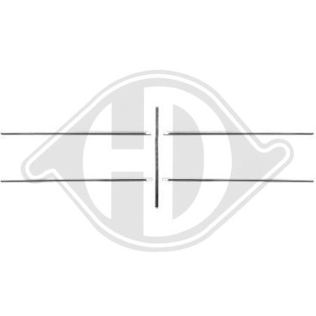Modanatura decorativa / protettiva Griglia radiatore Mercedes 190E/D(W201) 82-93 (Cod. D-1620044)