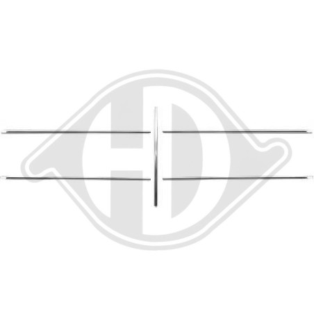 Kit modanature decorative/ protettive Griglia radiatore Mercedes C180-280(W202) 93-00 (Cod. D-167014