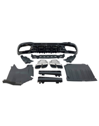 Diffusore Posteriore Mercedes W206 Sedan / SW Look C63 (Cod. E-TCM0330)