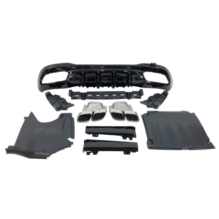 Diffusore Posteriore Mercedes W206 Sedan / SW Look C63 (Cod. E-TCM0330)
