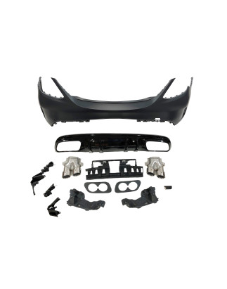 Paraurti Posteriori Mercedes W205 2014-2018 4P Look C43 Terminali di scarico (Cod. E-TCM01360319)