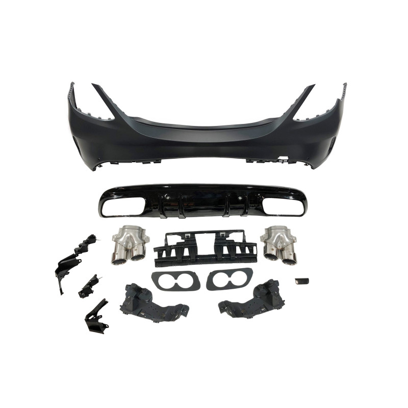 Paraurti Posteriori Mercedes W205 2014-2018 4P Look C43 Terminali di scarico (Cod. E-TCM01360319)