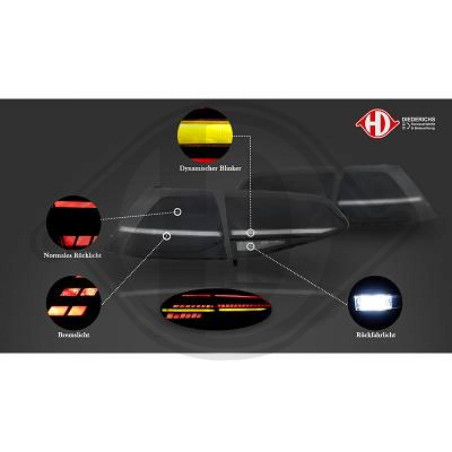 Kit fanalino posteriore Volkswagen Golf VII berlina 12-17 (Cod. D-2216496)
