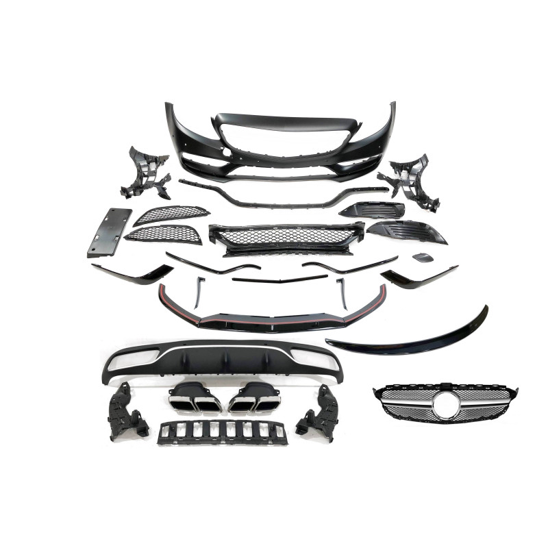 Kit Estetico Mercedes W205 2014-2018 Coupe Look AMG C63 (Cod. E-TCM020001610255206001641)