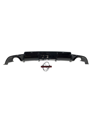 Diffusore Posteriore Volkswagen Golf 7.5 Look TCR Nero lucido Red Light (Cod. E-TCW6130)