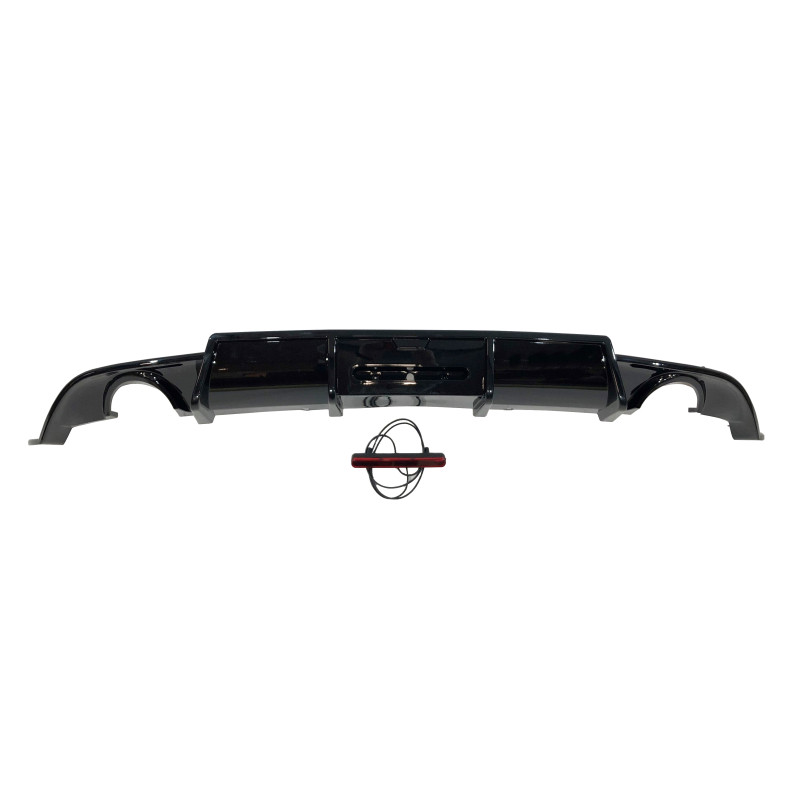 Diffusore Posteriore Volkswagen Golf 7.5 Look TCR Nero lucido Red Light (Cod. E-TCW6130)