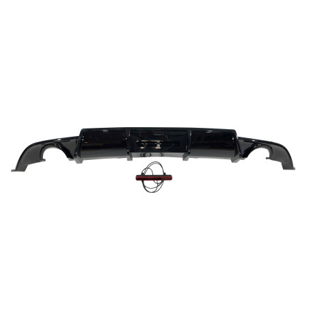 Diffusore Posteriore Volkswagen Golf 7.5 Look TCR Nero lucido Red Light (Cod. E-TCW6130)