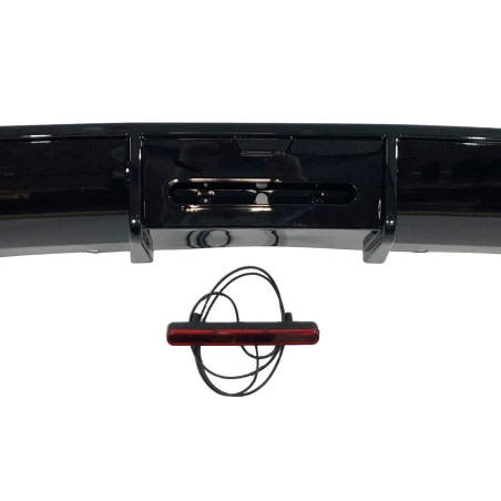 Diffusore Posteriore Volkswagen Golf 7.5 Look TCR Nero lucido Red Light (Cod. E-TCW6130)